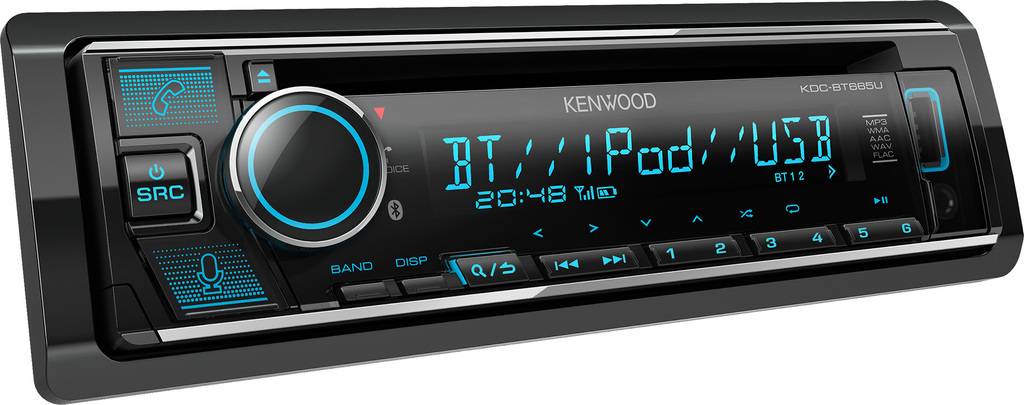 KENWOOD KDC-BT665U - Autorádio s CD, Bluetooth a variabilním podsvícením
