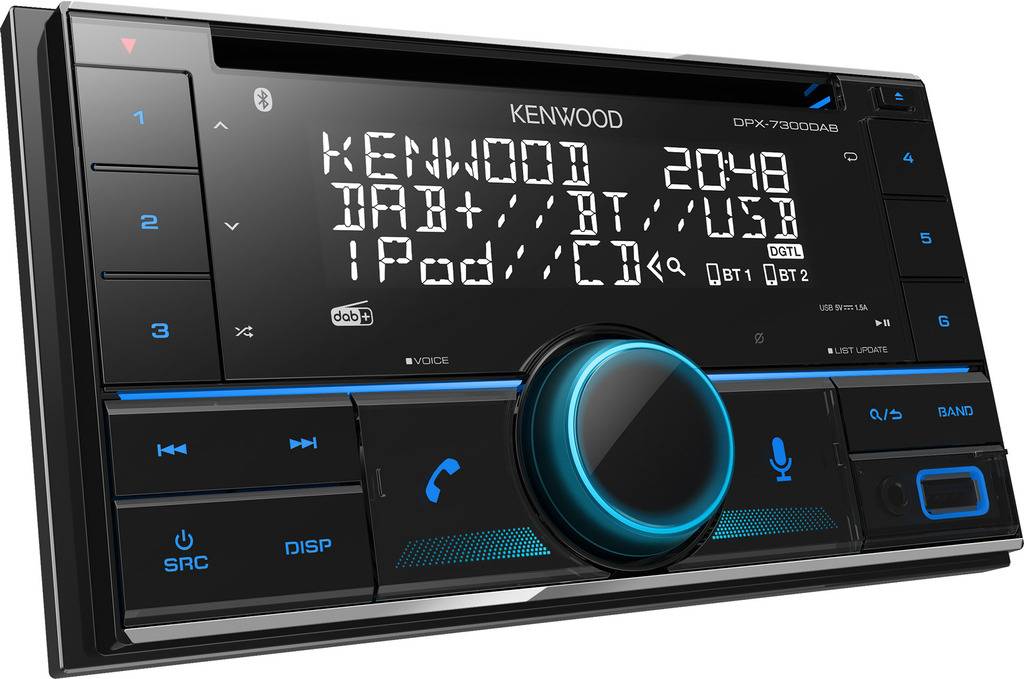 KENWOOD DPX-M3300BT - 2DIN autorádio s USB, variabilním podsvícením a Bluetooth