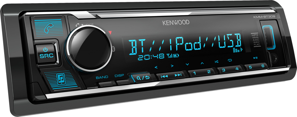 KENWOOD KMM-BT309 - Autorádio bez CD mechaniky s BT a variabilním podsvícením