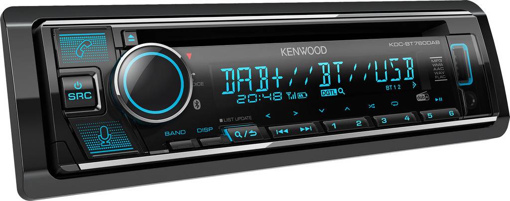 KENWOOD KDC-BT760DAB - Autorádio s CD, Bluetooth, variabilním podsvícením a DAB+