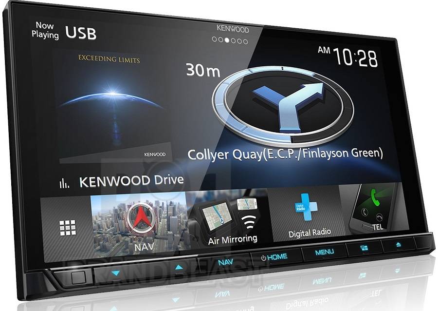 KENWOOD DNX-9190DABS - 6,8" HD Multimediální AV přijímač s DAB+, bezdrátovými Apple CarPlay a Android Auto a navigací Garmin